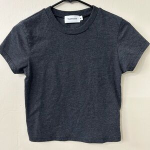 Talentless Charcoal Crewneck Baby Tee Sz M